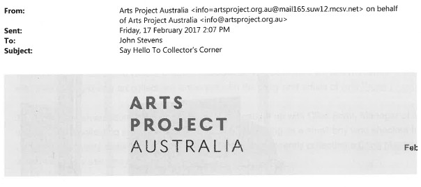 Image of Arts Project Australia - CollectorsCorner - Enews - 20170217_Iss1