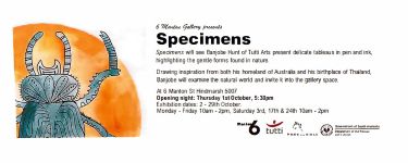 Image of Tutti Arts - Banjobe Hunt 'Specimens' Exhibition 2020 Promotional Card & Flyer