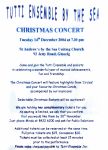 Image of Tutti Ensemble 'Christmas Concert - Tutti Ensemble By The Sea' 20004 Promotional Flyer