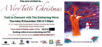 Image of Tutti Arts - A Very Tutti Christmas 2011 - Promotional Card