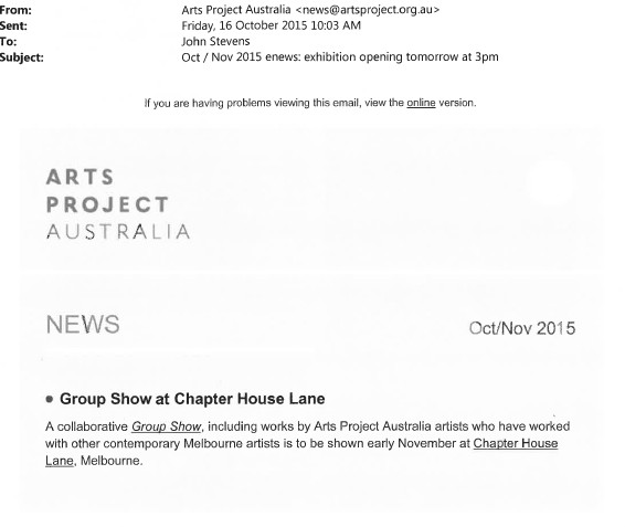 Image of Arts Project Australia - ENews - 20151016