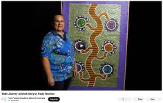 Image of NunnaRon Art Group - ‘Elder Journey’ Artwork Story by Paula Wootton