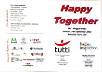 Image of Tutti Arts - Tutti Choir 'Happy Together' 2010 Program