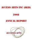 Image of Access Arts Annual Report 2008