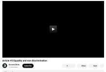 Image of Access2Arts - You Tube - Access2Arts Video UNCRPD Article #5 Equality and non discrimination