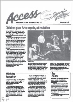 Image of Arts Access Victoria - Arts Access Society Inc. - Access Newsletter December 1987