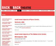 Image of Back to Back Theatre - Website - News, captured 2008