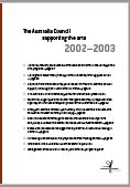 Image of Australia Council - Annual Report 2002-03