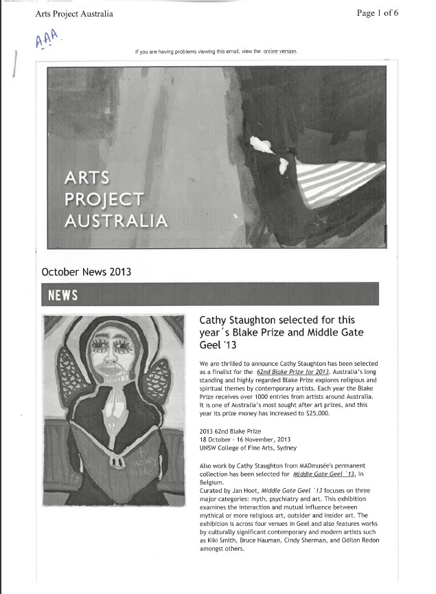Image of Arts Project Australia - ENews - 20131014