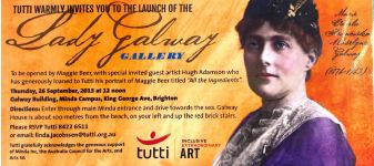 Image of Tutti Arts - Lady Galway Gallery Launch 2013 Invitation - Promotional Card