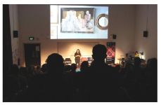 Image of QUT International Inclusive Film screening - Screen, Interpreter, Audience members