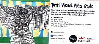 Image of Tutti Arts - Visual Arts Studio - Bowerbird Market Stall - Promotional Card