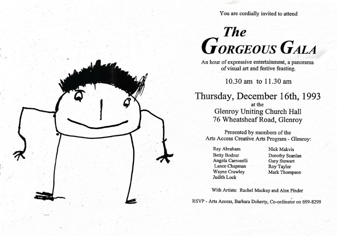 Image of Arts Access Victoria – The Gorgeous Gala 1993 - Promotional Flyer