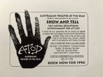 Image of Australian Theatre of The Deaf  Show and Tell promotion