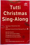 Image of Tutti Arts Choir 'Christmas Singalong' 2022 Promotional Poster