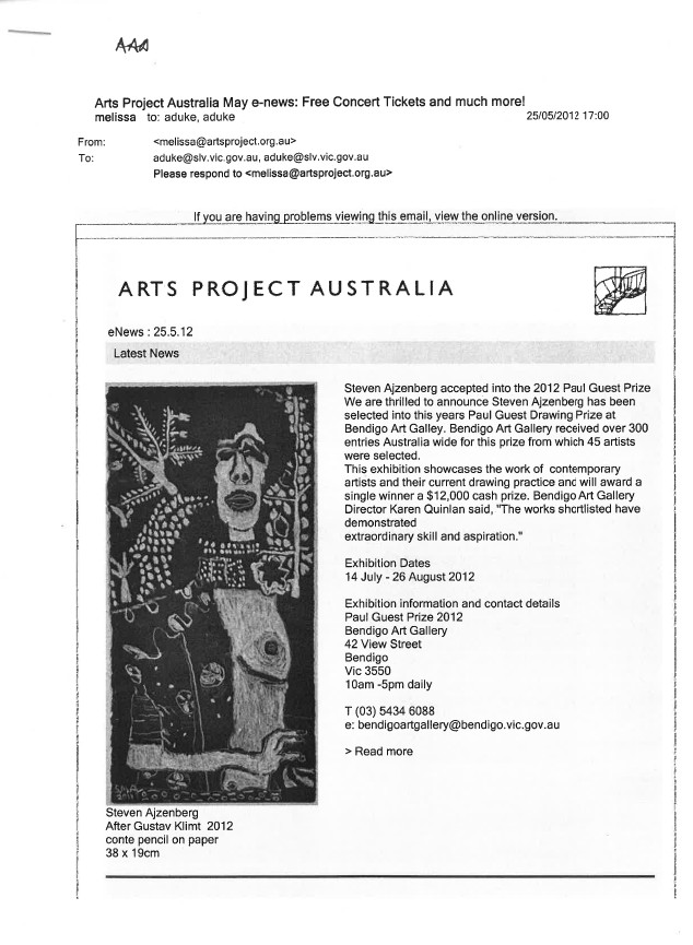 Image of Arts Project Australia - ENews - 20120525