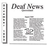 Image of Deaf News QLD - Support Theatre of the Deaf - 1993