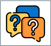 Image of three coloured question marks, from Flaticon.com, question icons, created by Freepik
