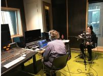 Image of Michael Whelan and Bree Hadley recording Audio Descriptions for Vis-Ability Exhibition taken by Janice Rieger