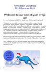 Image of Blue Roo Theatre Company - Newsletter, Christmas/Summer, 2023-2024