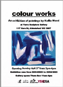Image of Arts Access Colour Works Exhibition Promotional Poster 2023