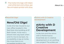 Image of Incite Arts - News, website captured 2022