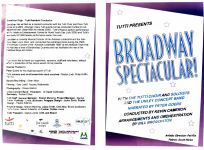 Image of Tutti Arts - Choir - Broadway Spectacular - Program