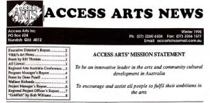 Image of Access Arts Newsletter 1998