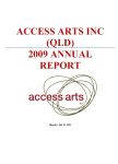 Image of Access Arts Annual Report 2009