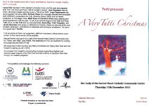 Image of Tutti Arts - A Very Tutti Christmas 2011 - Program