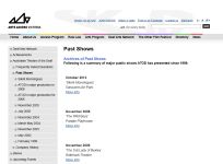 Image of Arts Access Victoria website - Australian Theatre of the Deaf - Past Shows 1999-2012, captured 2015