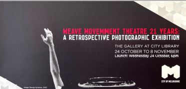 Image of Arts Access Victoria - Weave Movement Theatre 21 Years - Promotional Card