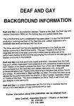 Image of Australian Theatre of The Deaf - Deaf and Gay - Background Information