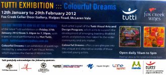 Image of Tutti Arts 'Colourful Dreams' Exhibition 2005 Promotional Card