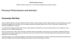 Image of Blue Roo Theatre Company - Performances