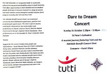 Image of Tutti Arts 'Dare To Dream Concert' 2010  Program