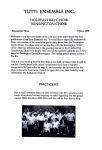 Image of Tutti Ensemble - Holdfast Bay Choir / Kensington Choir Newsletter - Newsletter Three - 2001