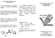Image of Accessible Arts - PromotionalFlyer - 1986-87