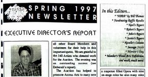 Image of Access Arts Newsletter 1997