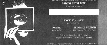 Image of Australian Theatre of The Deaf - Face to Face - Invitation