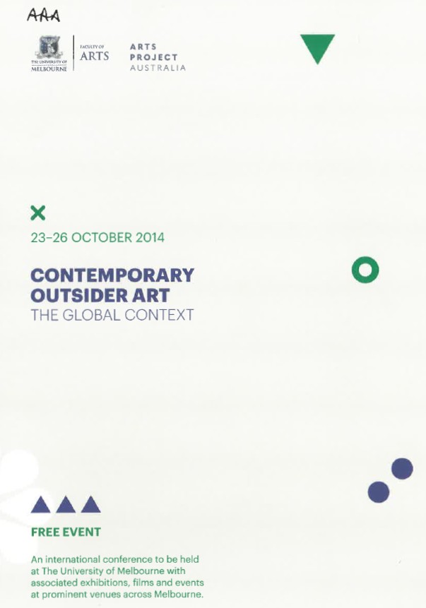 Image of Arts Project Australia - Contemporary Outsider Art Conference 2014 Program