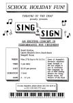 Image of Australian Theatre of The Deaf - Sing & Sign Poster