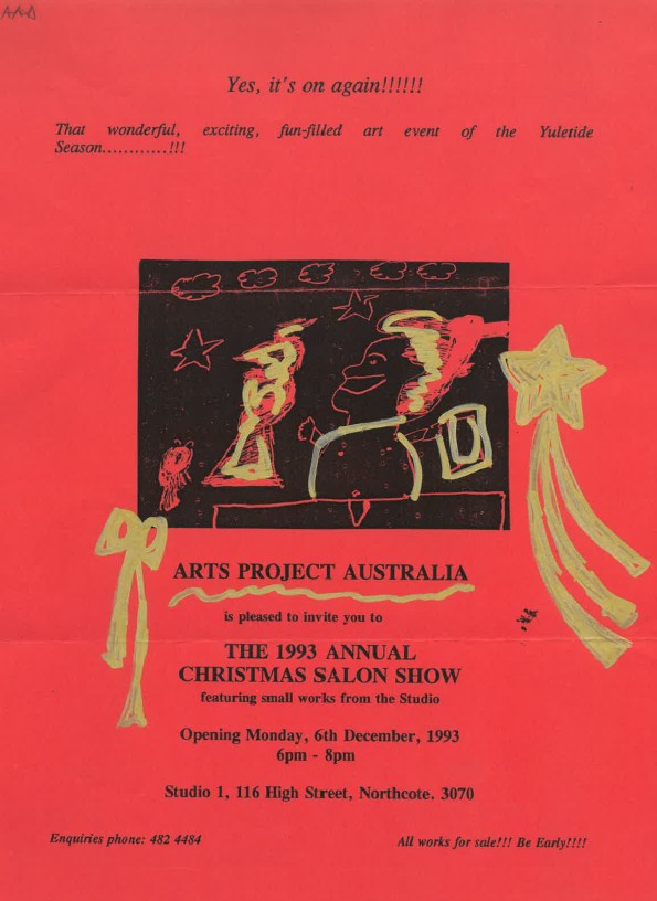 Image of Arts Project Australia - Annual Christmas Salon Show 1993 - Invitation - Promotional Flyer