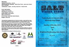 Image of Tutti Arts - Saltwater Songs Concert - Program