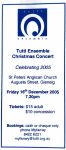 Image of Tutti Ensemble 'Christmas Concert 2005' Promotional Flyer