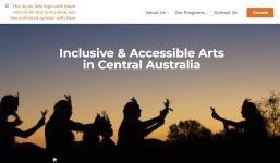 Image of InCite Arts website, captured 2024 - About, Current Programs, News