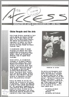 Image of Arts Access Victoria - Arts Access Society Inc. - Access Newsletter June 1986