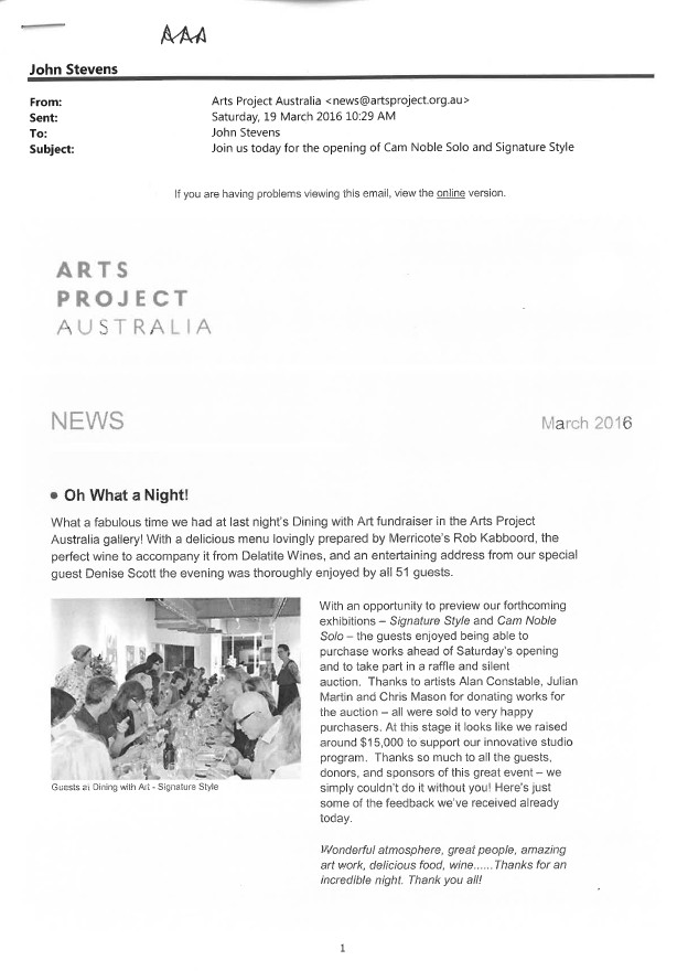 Image of Arts Project Australia - ENews - 20160319