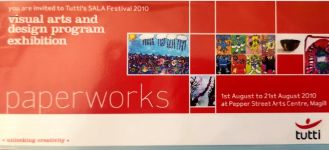 Image of Tutti Arts - Visual Arts and Design Program Exhibition 'Paperworks' - Promotional Card