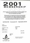Image of Accessible Arts - Membership Form 2001
